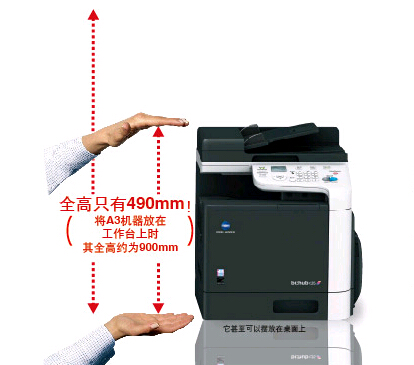 柯尼卡美能達C25小型彩色復印機尺寸